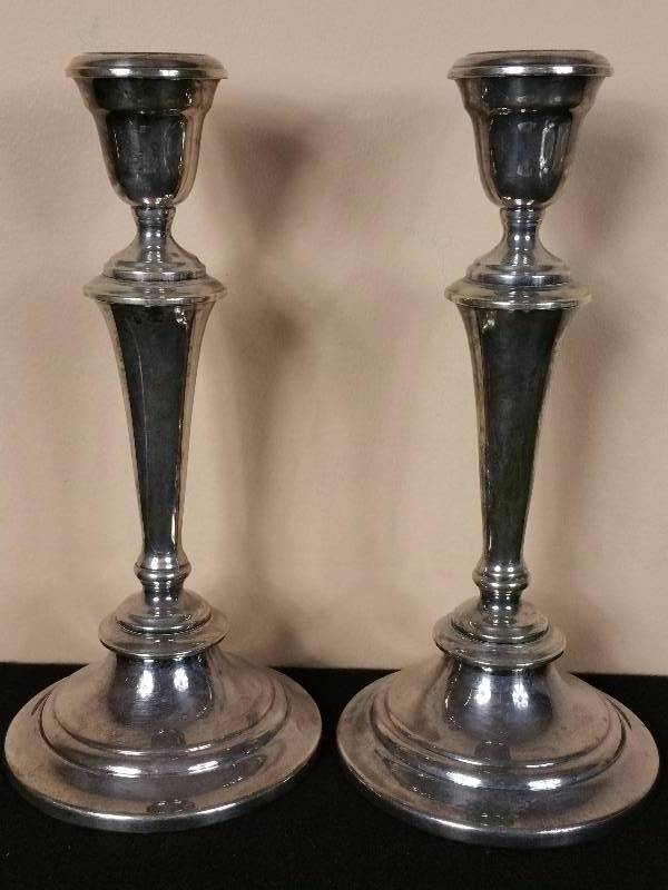 lot 68 image: Gorham Silverplate Candlesticks