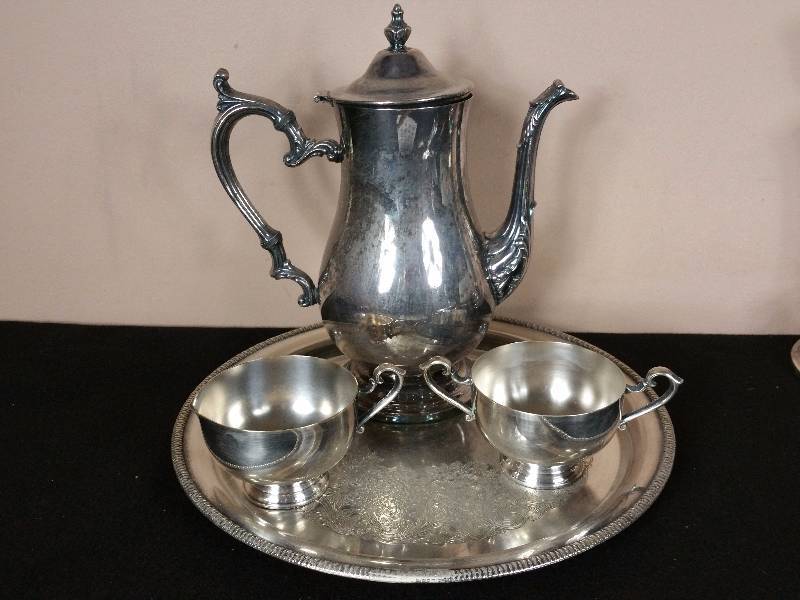 lot 69 image: Silverplate 4 Piece Coffee Set