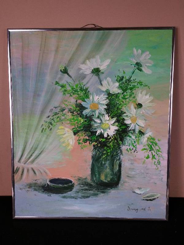lot 92 image: Original Signed, Framed Oil on Board