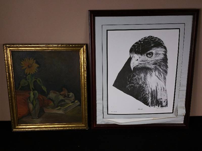 lot 93 image: Two Original, Signed Art - Framed