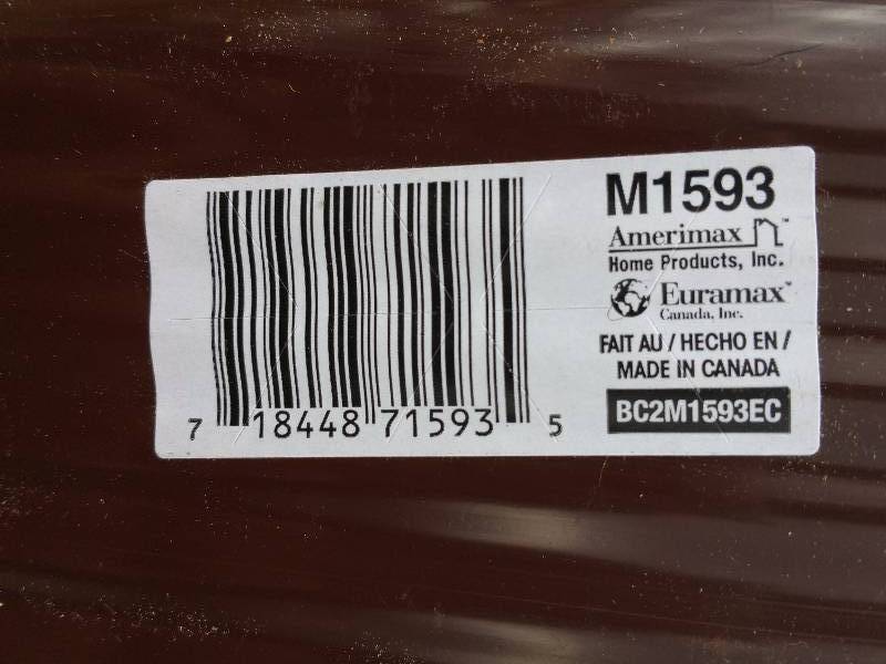 lot 102 image: Amerimax Home Depot Vinyl Brown Downspout