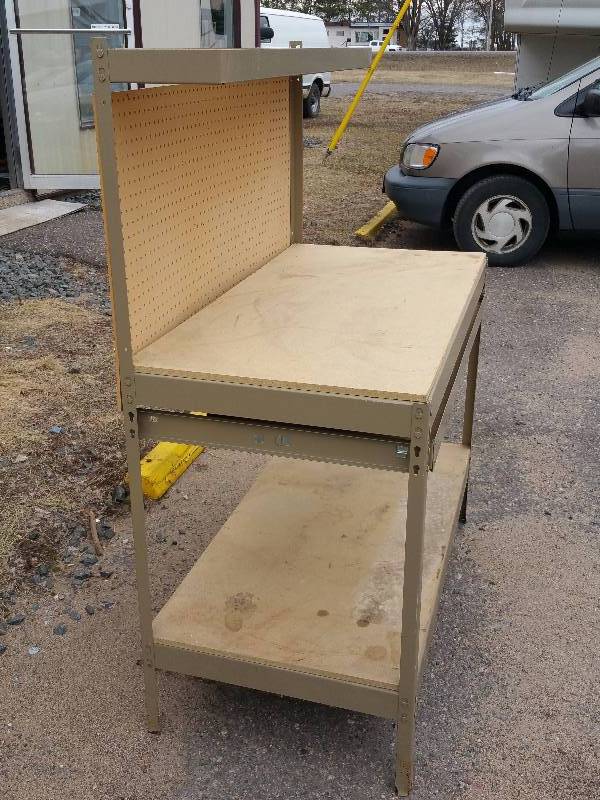 lot 103 image: Metal & Particle Board Workbench