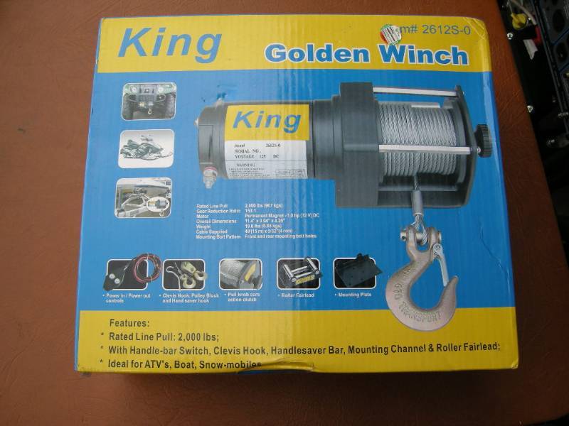 King 2000lb Golden Winch