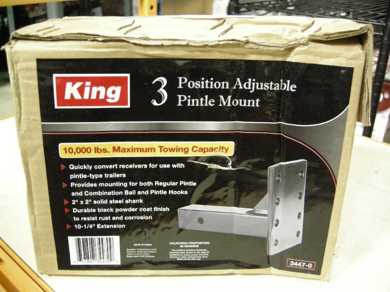 King 3 Position Adjustable Pintle Mount
