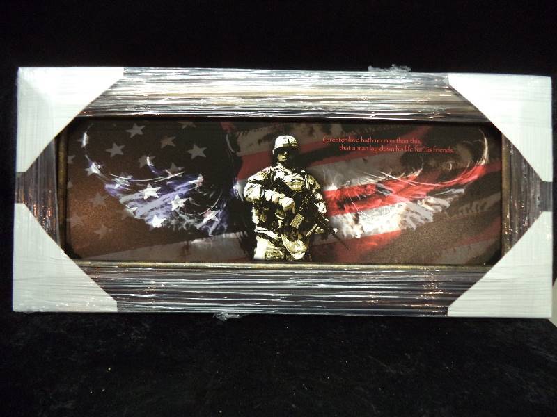 lot 1 image: Framed Art - Military - Jason Bullard, No Greater Love