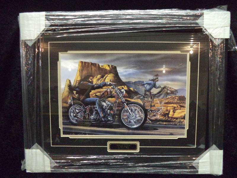 lot 3 image: Framed Art - David Mann, Ghost Rider