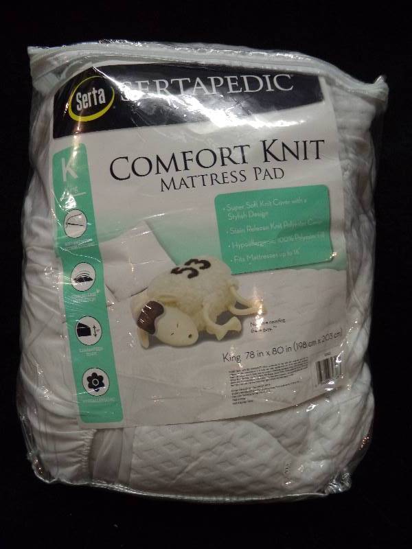 lot 28 image: Sertapedic Comfort Knit Mattress Pad, KING