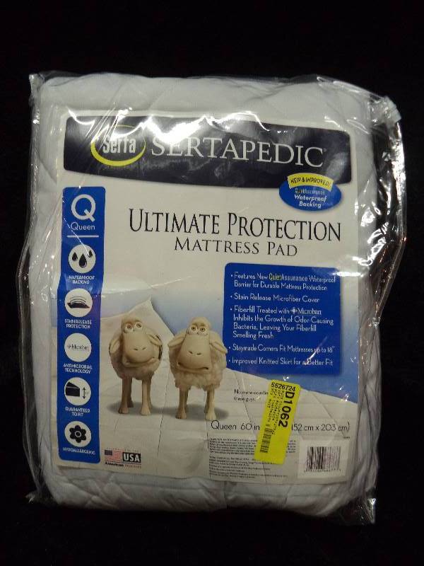 lot 30 image: Sertapedic Ultimate Protection Mattress Pad, QUEEN