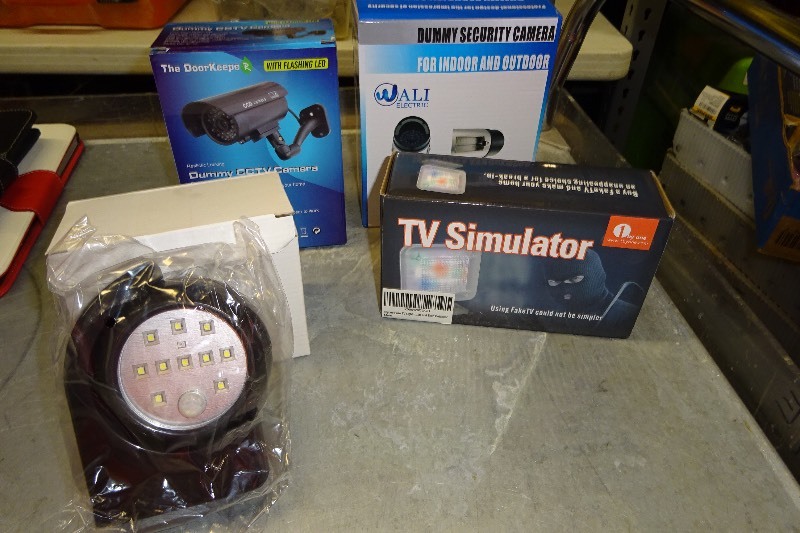 lot 17 image: 2 Fake cameras, TV simulator, light