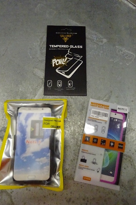 lot 109 image: Note 5 cases (2) and screen protector