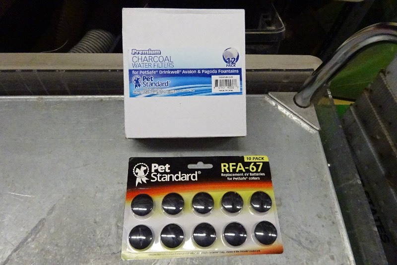 Puppy water bowl filters, bark collar
