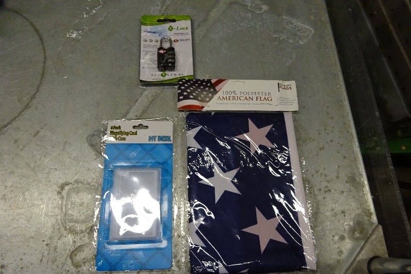 flag, lock, magnify cards
