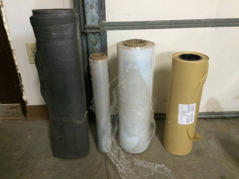 Rolls Of Plastic And Foam