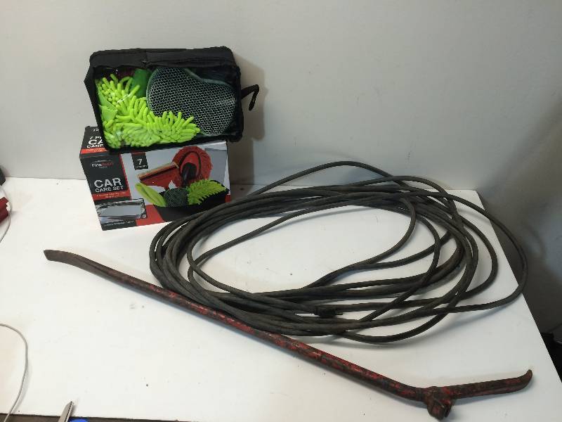 Extension Cord, Tire Pry Bar, Car Care Kit