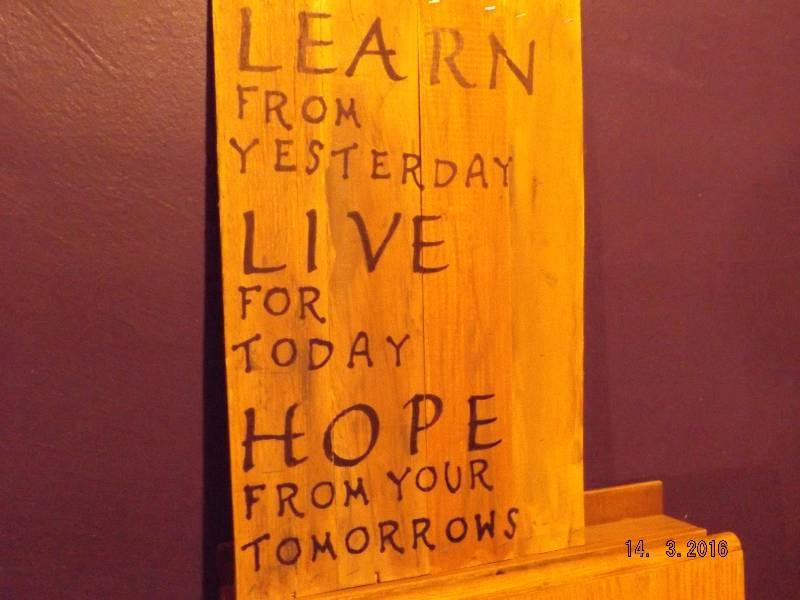 Homemade Wooden Sign
