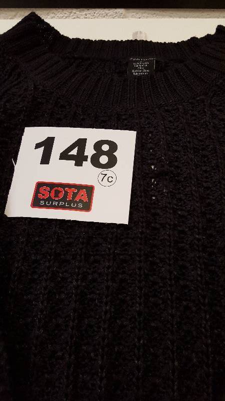 lot 148 image: CALVIN CLEIN WORMENS SWEATER  BLACK  MEDIUM