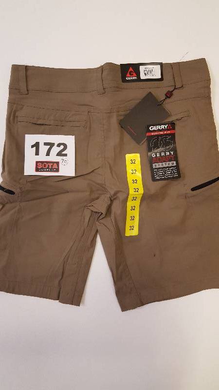 lot 172 image: MENS GERRY SHORTS SPORTS WEAR  TAN  32