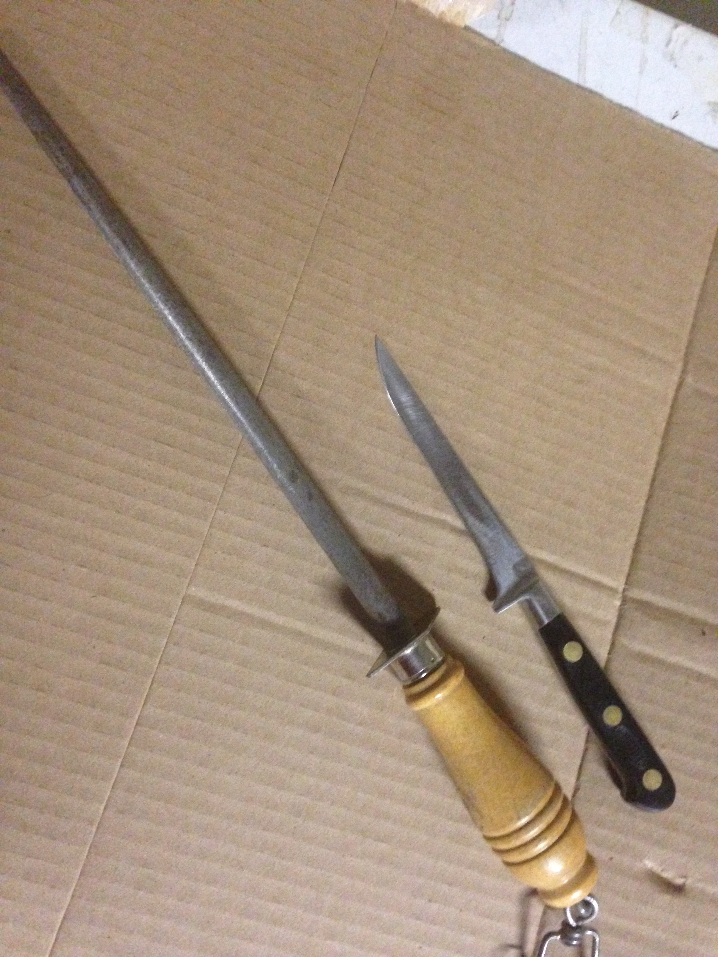 sabatier knife and sharpening rod