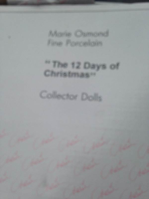marie osmonds 12 days christmas set