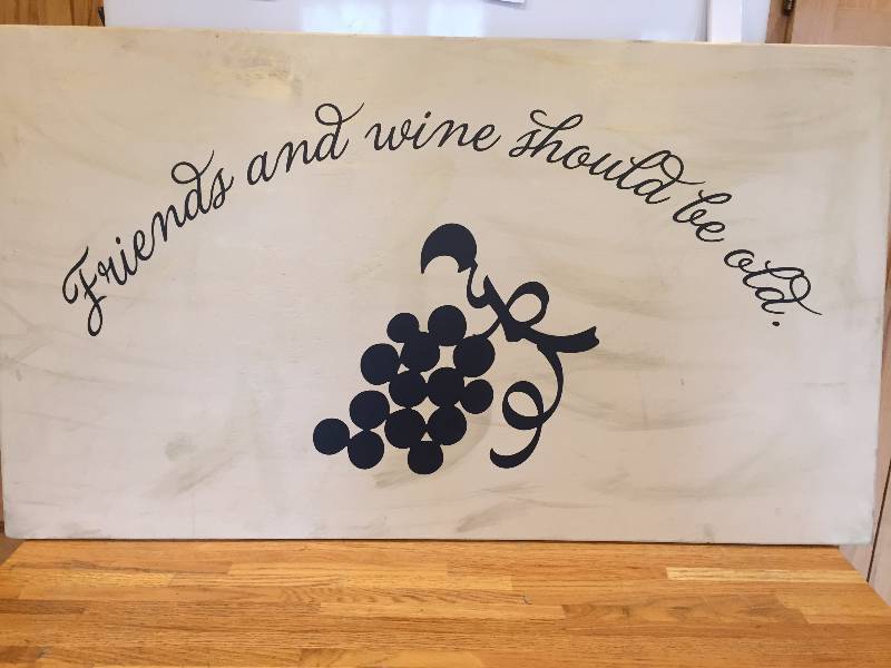 Wood Wine Sign