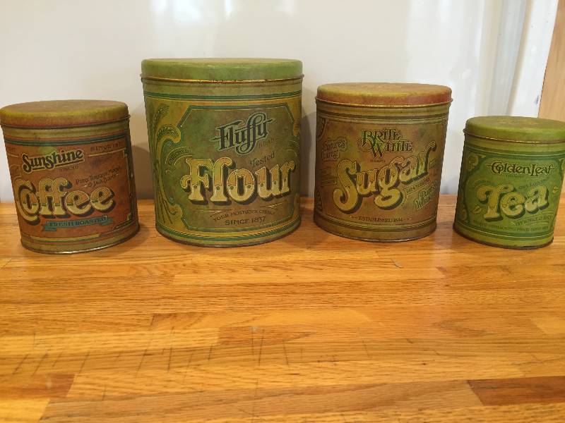 Set of 4 Kitchen Tins