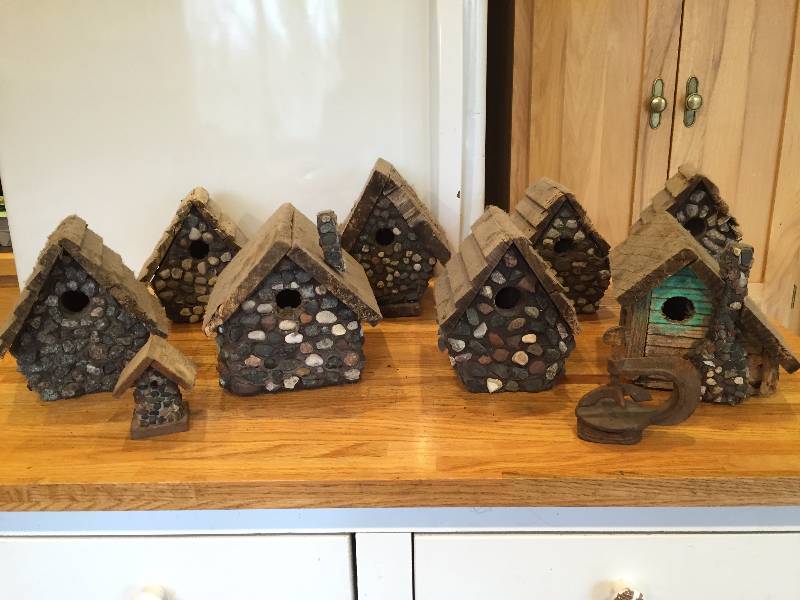 Lot of Hand Made Bird Houses