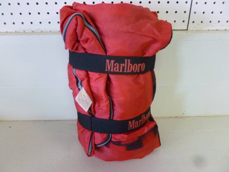 marlboro sleeping bag with air mattress