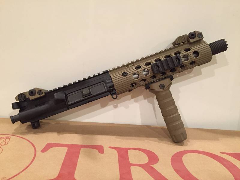 lot 1 image: Troy Industries M7 7.5 AR15 5.56 Upper Receiver