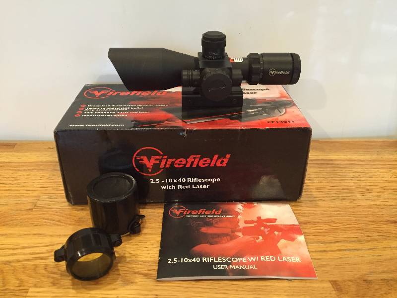 lot 53 image: Firefield - 2.5 - 10 x 40 Riflescope w Red Laser