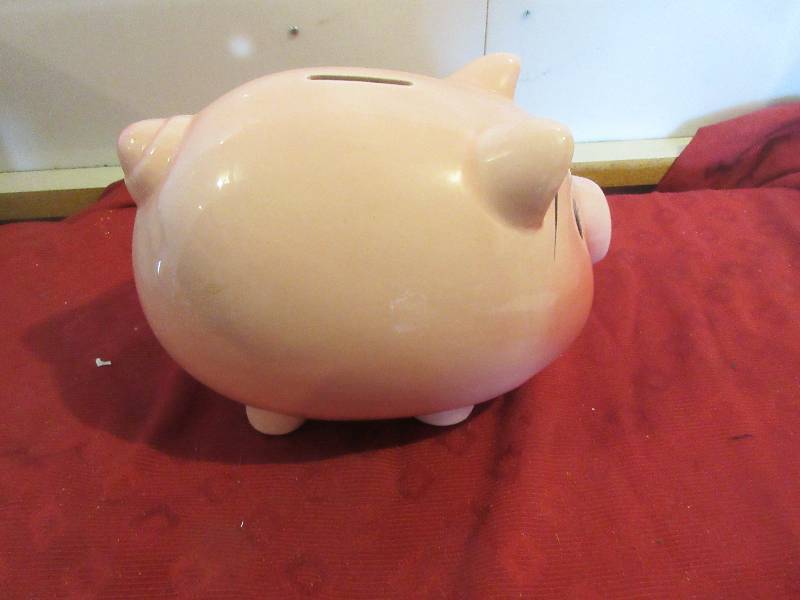 LARGE GLASS PIGGY BANK