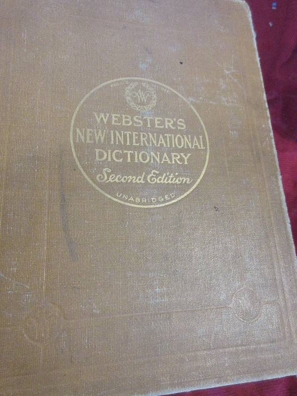 VINTAGE WEBSTER DICTIONARY