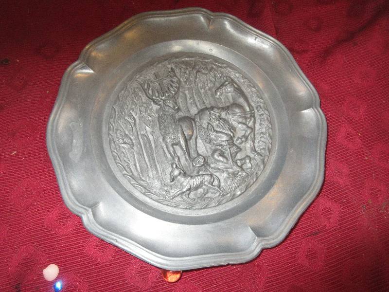 MOLDED PEWTER PLATE