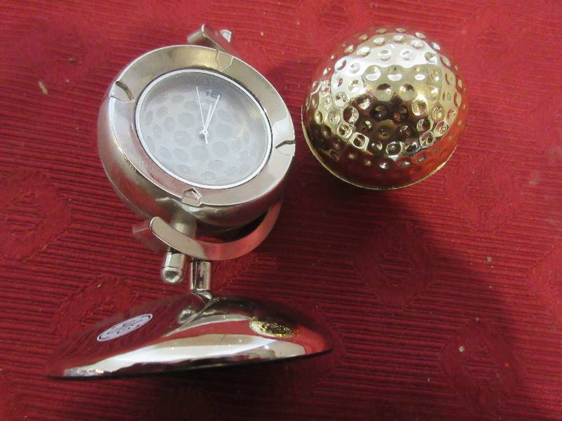 GOLF BALL CLOCK AND BALL