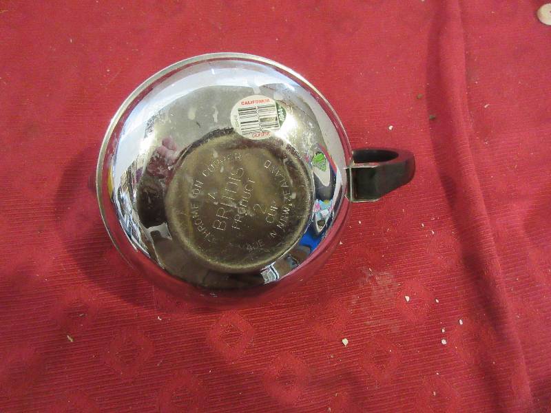 VINTAGE CHROME ON COPPER TEAPOT