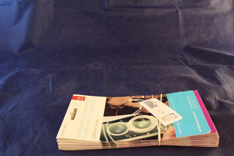 Adobe Photoshop elements 12 & adobe premiere elements 12 Download Card (Lot of 6) Retail Value $644.88