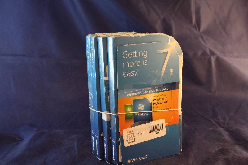 Windows 7 Professional Lot of 4 Units retail value $220.00