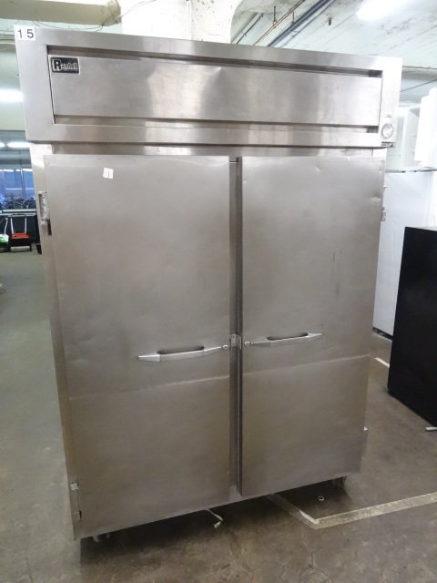 lot 1 image: Randell Double Door Stainless Fridge