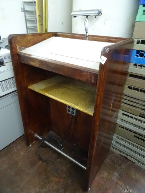 lot 44 image: Wooden Hostess Stand Lighted