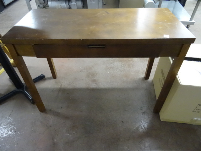 lot 56 image: Wood Desk with 1 Drawer 44 X 20 X 30