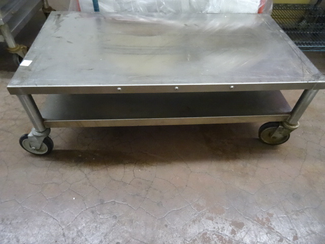 lot 115 image: Stainless Cart on Wheels 41 X 22 X 15