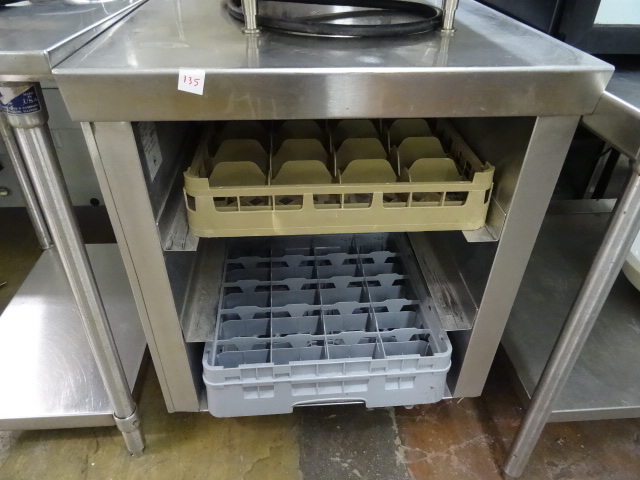 lot 135 image: Stainless Glass Rack Holder