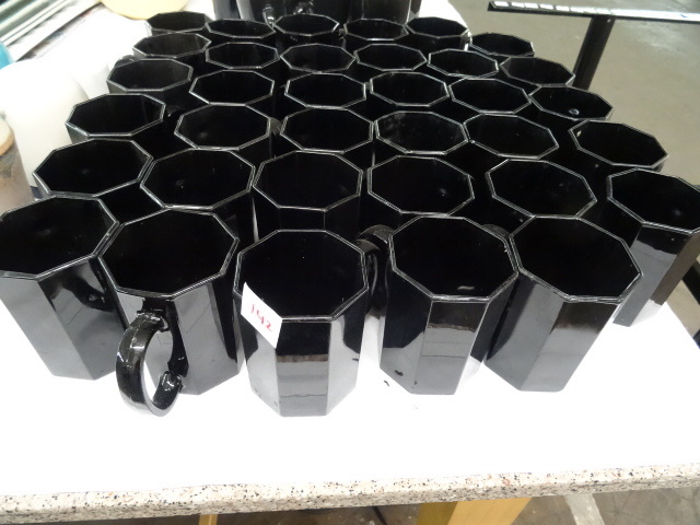 lot 142 image: 35 Black Coffee Cups