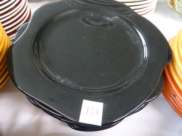 lot 150 image: 9 Black Plates