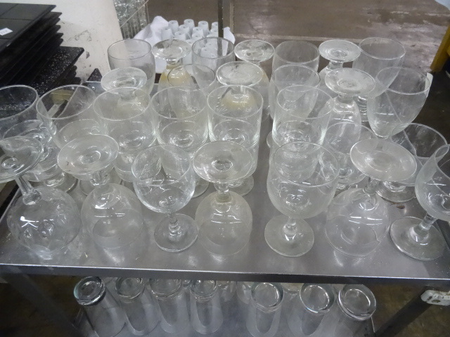 lot 232 image: Cart Full of Misc Glasses