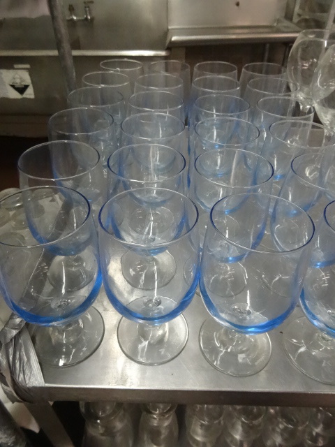 lot 234 image: Blue Tinted Stem Ware