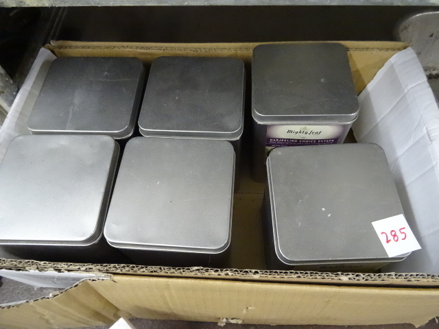 lot 285 image: Metal Containers Good For Storage