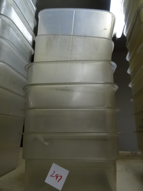 lot 297 image: 2 Qt. Plastic Tubs