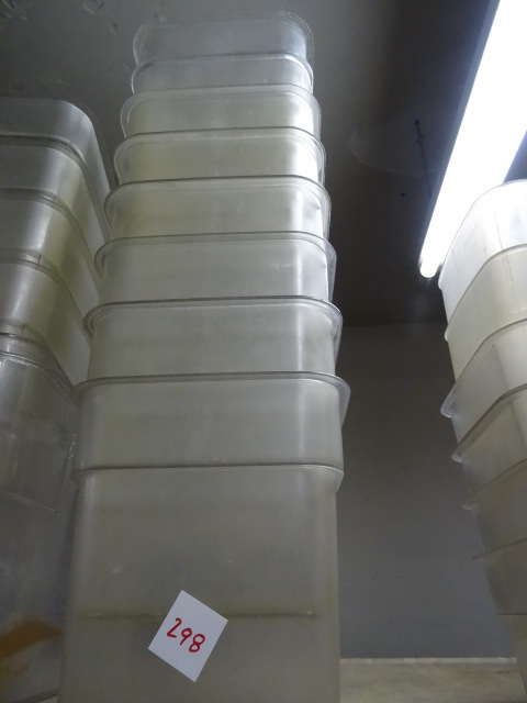 lot 298 image: 4 Qt. Plastic Tubs