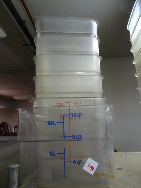 lot 299 image: 8 Qt Plastic Tubs