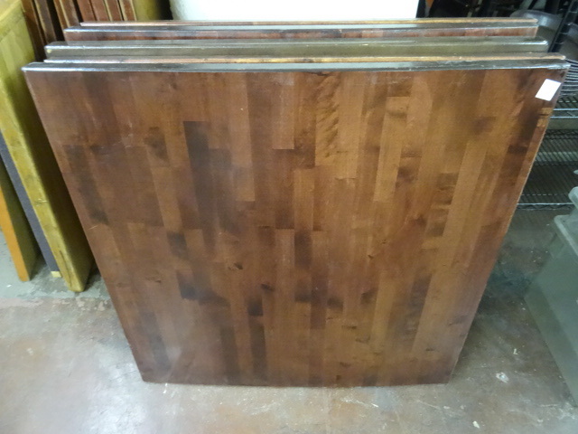 lot 312 image: 36 X 36 Solid Wood Table Tops Qty 5